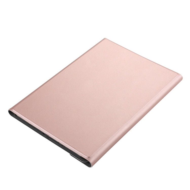 A830 Ultra-thin Detachable Bluetooth Keyboard Leather Tablet Case for Galaxy Tab S4 10.5 T830 / T835, with Holder(Rose Gold) by buy2fix
