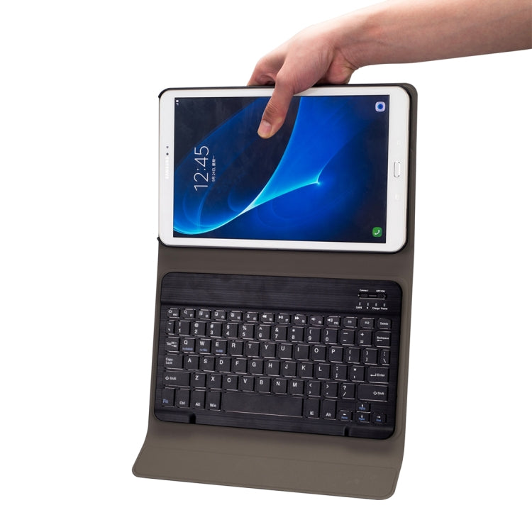 DY580 For Galaxy Tab A 10.1 T580 / T585 Detachable Plastic Bluetooth Keyboard Leather Tablet Case with Holder (Black) by buy2fix