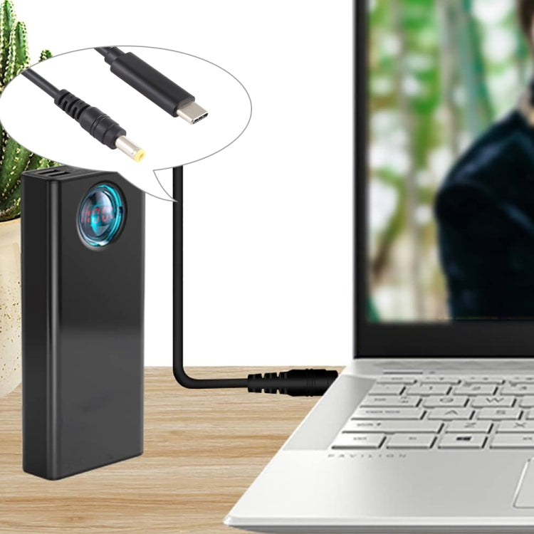 USB-C / Type-C to 5.5 x 2.5mm Laptop Power Charging Cable, Cable Length: about 1.5m(Black) by buy2fix