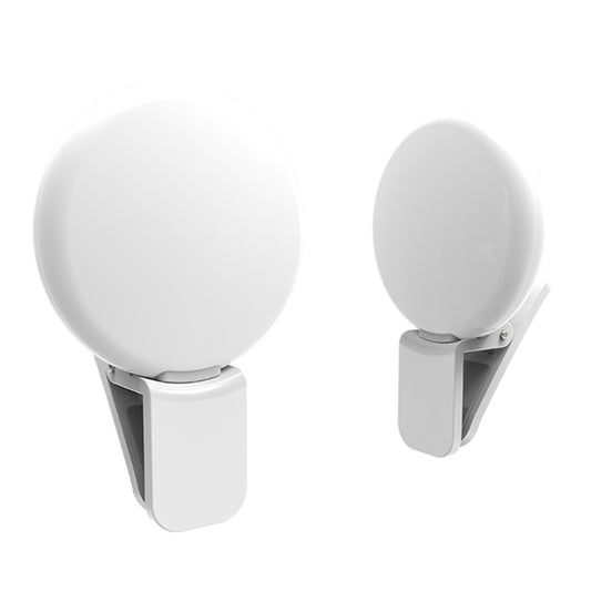 RK17 Mini and Portable Live Show Beauty Artifact 3 Levels of Brightness Warm and White Light Fill Light with 9 LED Light, For iPhone, Galaxy, Huawei, Xiaomi, LG, HTC and Other Smart Phones(White) by buy2fix