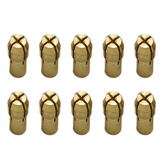 10 PCS Three-claw Copper Clamp Nut for Electric Mill Fittings,Bore diameter: 0.8mm by buy2fix