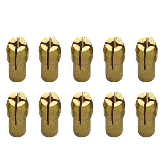 10 PCS Three-claw Copper Clamp Nut for Electric Mill Fittings,Bore diameter: 1.6mm by buy2fix