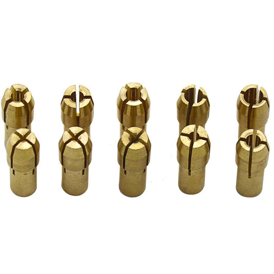 10 in 1 Three-claw Copper Clamp Nut for Electric Mill Fittings,Bore diameter: 0.5-3.2mm by buy2fix