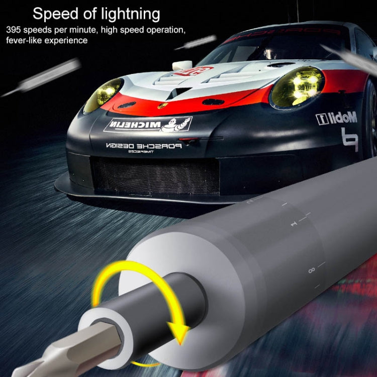 A-012 Rechargeable Lithium Battery Rechargeable Electric Drill Cordless Screwdriver Set with 8 Gear Torsion (Grey) by buy2fix