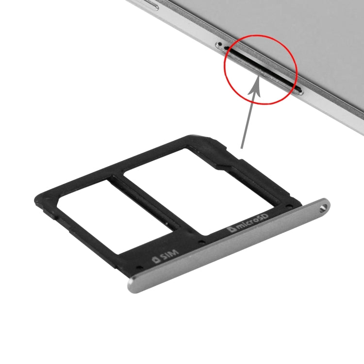 For Galaxy A9(2016) / A9000 SIM Card Tray and Micro SD Card Tray (Black) - Card Tray by buy2fix | Online Shopping UK | buy2fix