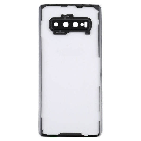 For Samsung Galaxy S10+ SM-G9750 G975F Transparent Battery Back Cover with Camera Lens Cover (Transparent) - Back Cover by buy2fix | Online Shopping UK | buy2fix