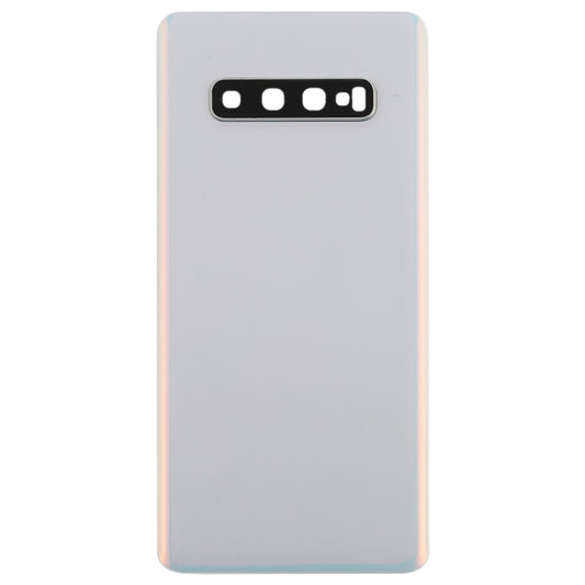 For Galaxy S10+ Battery Back Cover with Camera Lens (White) - Back Cover by buy2fix | Online Shopping UK | buy2fix
