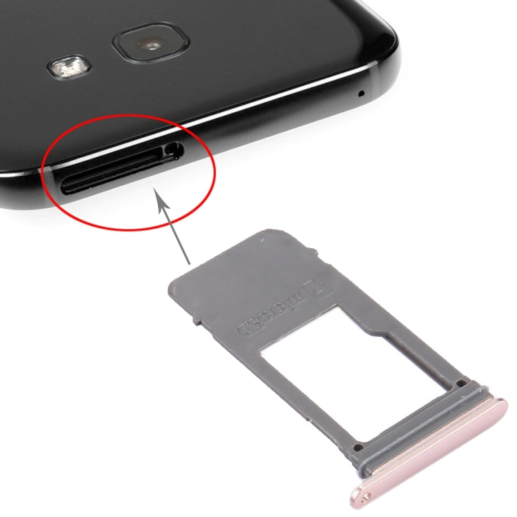 For Galaxy A5 (2017) / A520 & A7 (2017) / A720 SIM Card Tray + Micro SD Card Tray, Single Card (Pink) - Card Tray by buy2fix | Online Shopping UK | buy2fix