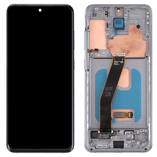 Original Dynamic AMOLED Material LCD Screen and Digitizer Full Assembly with Frame for Samsung Galaxy S20 4G SM-G980(Grey) - LCD Screen by buy2fix | Online Shopping UK | buy2fix