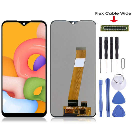 Original PLS TFT LCD Screen (Flex Cable Wide) for Samsung Galaxy A01 SM-A015M(Black) - LCD Screen by buy2fix | Online Shopping UK | buy2fix