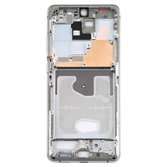 For Samsung Galaxy S20 Ultra Middle Frame Bezel Plate with Side Keys (Silver) - Frame Bezel Plate by buy2fix | Online Shopping UK | buy2fix