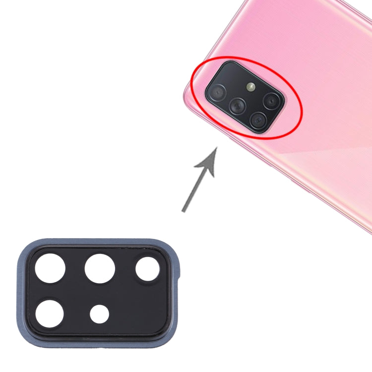 For Samsung Galaxy A71 10pcs Camera Lens Cover (Black) - Camera Series by buy2fix | Online Shopping UK | buy2fix