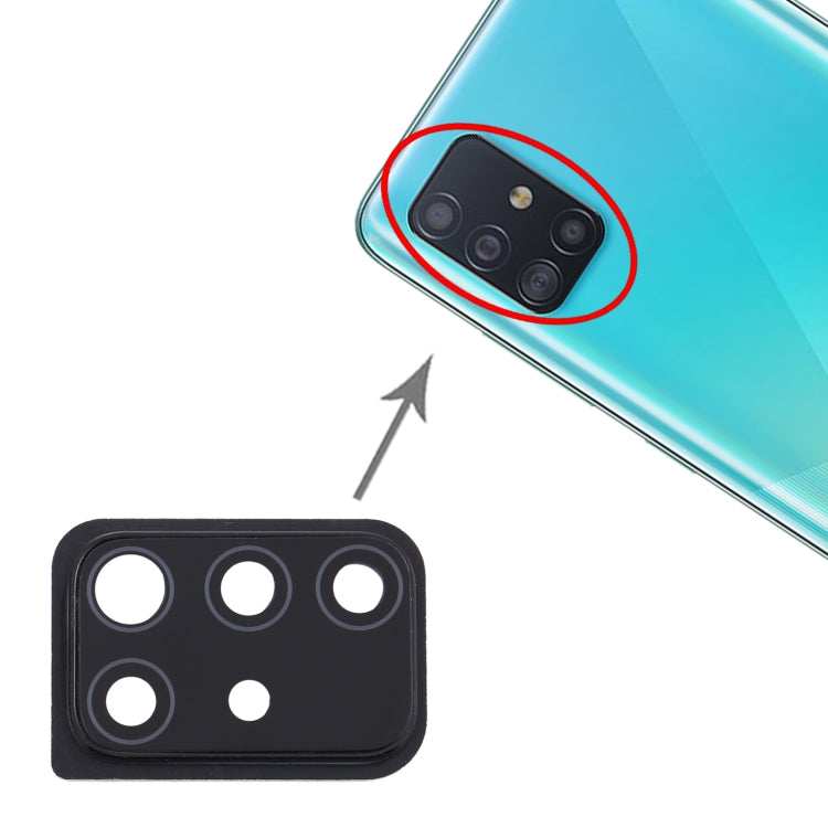 For Samsung Galaxy A51 10pcs Camera Lens Cover (Black) - Camera Series by buy2fix | Online Shopping UK | buy2fix