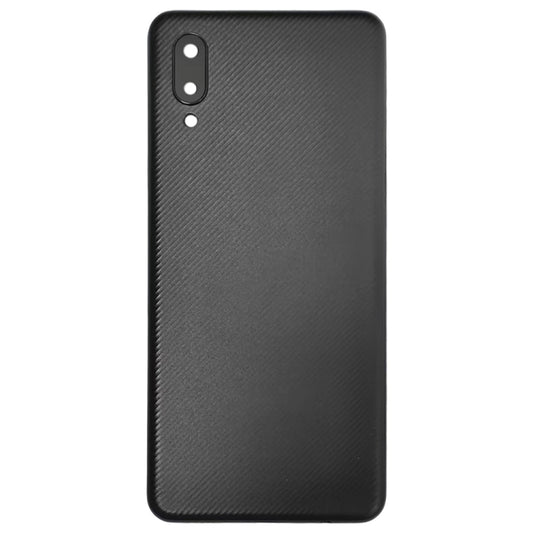 For Samsung Galaxy A02 Battery Back Cover with Camera Lens Cover (Black) - Camera Series by buy2fix | Online Shopping UK | buy2fix