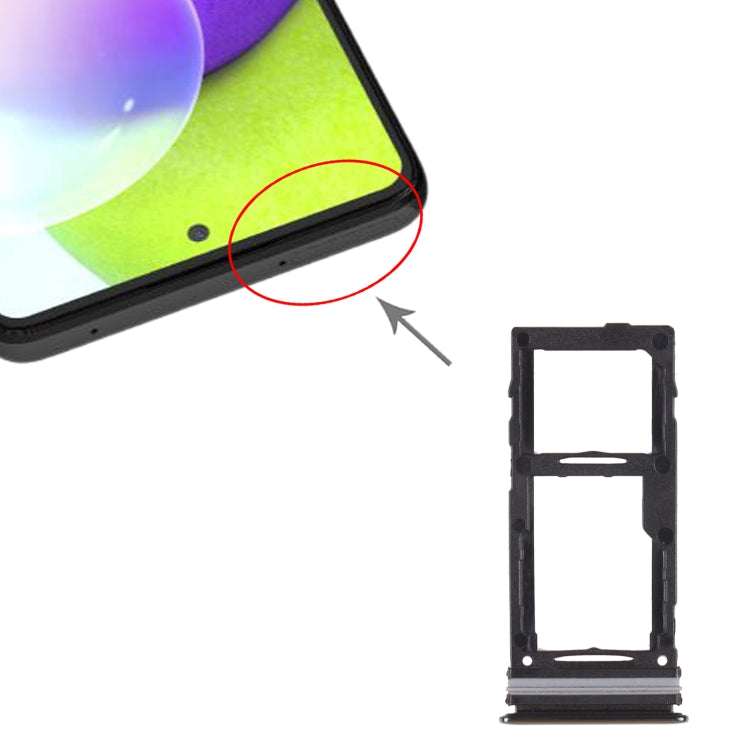 For Samsung Galaxy A52 SM-A525 SIM Card Tray + SIM Card Tray / Micro SD Card Tray (Black) - Card Tray by buy2fix | Online Shopping UK | buy2fix