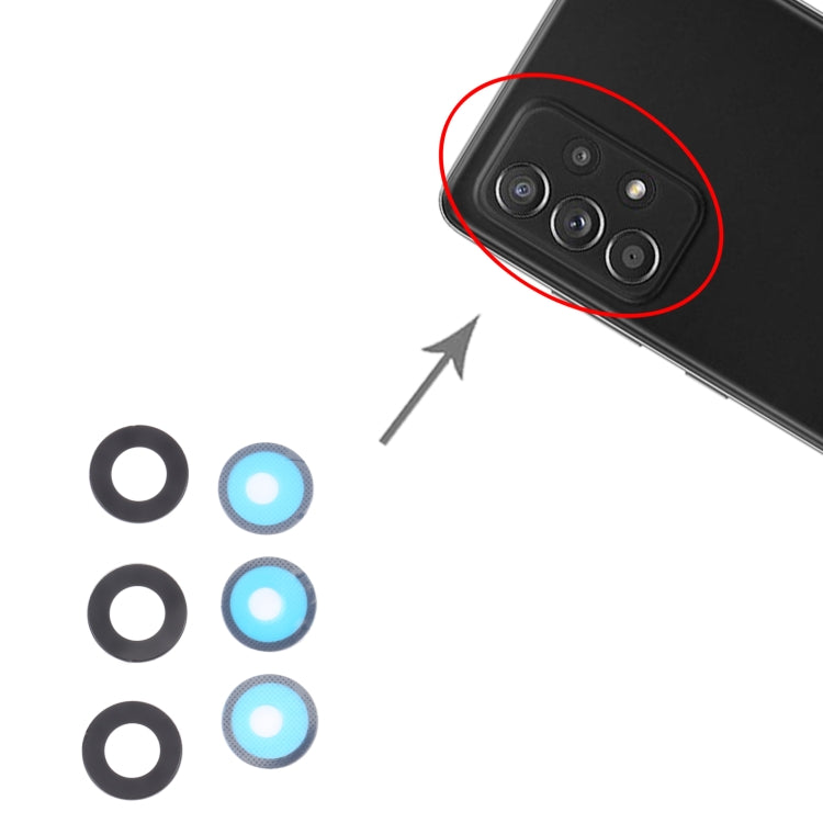 For Samsung Galaxy A52 SM-A525 10pcs Back Camera Lens - Camera Series by buy2fix | Online Shopping UK | buy2fix