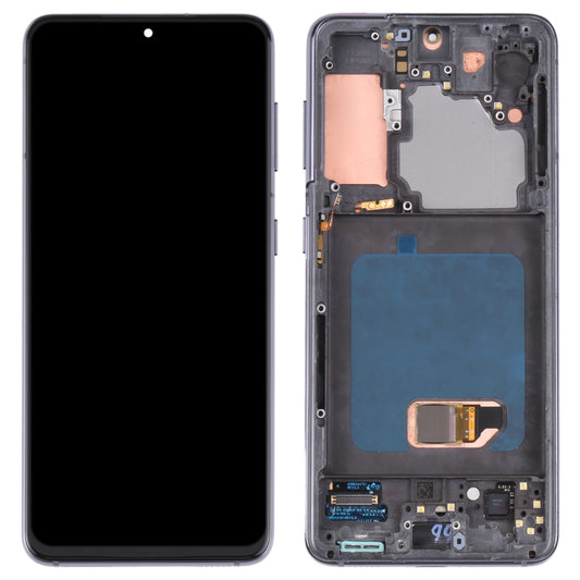 Original Super AMOLED LCD Screen For Samsung Galaxy S21 4G/S21 5G SM-G990 SM-G991 Digitizer Full Assembly with Frame (Black) - LCD Screen by buy2fix | Online Shopping UK | buy2fix