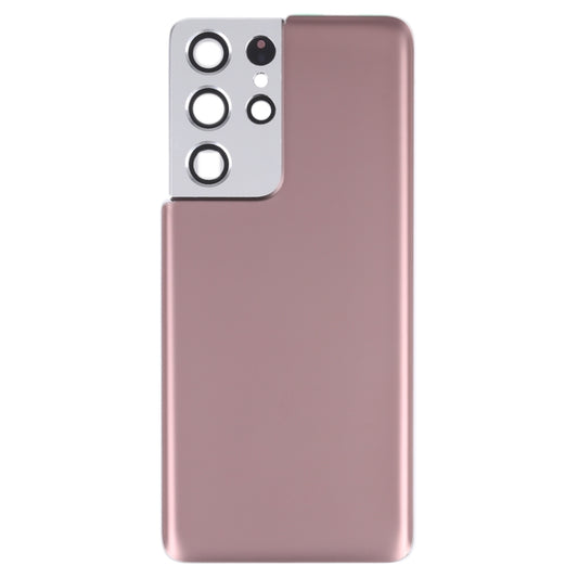 For Samsung Galaxy S21 Ultra 5G Battery Back Cover with Camera Lens Cover (Brown) - Back Cover by buy2fix | Online Shopping UK | buy2fix