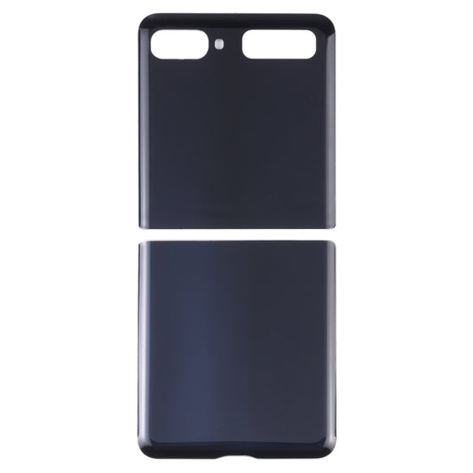 For Samsung Galaxy Z Flip 4G SM-F700 Glass Battery Back Cover (Black) - Back Cover by buy2fix | Online Shopping UK | buy2fix
