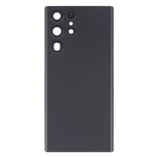 For Samsung Galaxy S22 Ultra 5G SM-S908B Battery Back Cover with Camera Lens Cover (Black) - by buy2fix | Online Shopping UK | buy2fix