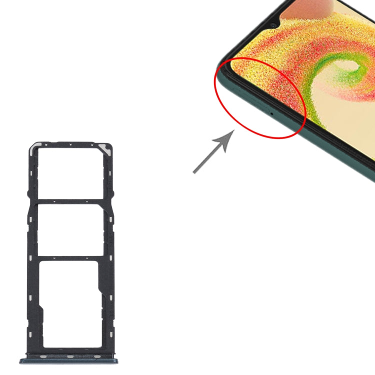 For Samsung Galaxy A04 SM-A045F Original SIM Card Tray + SIM Card Tray + Micro SD Card Tray (Green) - Card Tray by buy2fix | Online Shopping UK | buy2fix