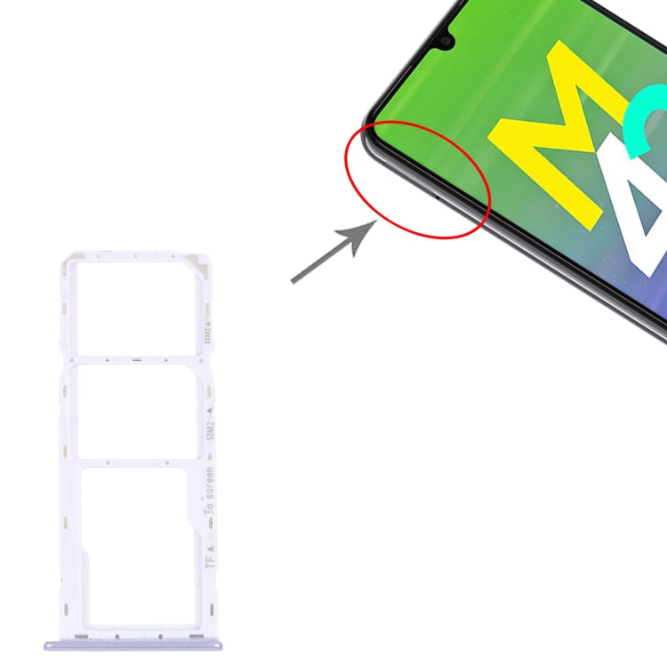For Samsung Galaxy M42 5G SM-A436B Original SIM Card Tray + SIM Card Tray + Micro SD card tray (Purple) - Card Tray by buy2fix | Online Shopping UK | buy2fix