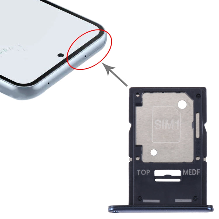 For Samsung Galaxy A54 SM-A546 Original SIM Card Tray + Micro SD Card Tray (Blue) - Card Tray by buy2fix | Online Shopping UK | buy2fix