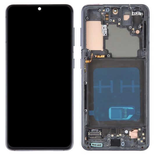 6.2 inch OLED Material LCD Screen for Samsung Galaxy S21 5G SM-G991B Digitizer Full Assembly With Frame (Black) - LCD Screen by buy2fix | Online Shopping UK | buy2fix