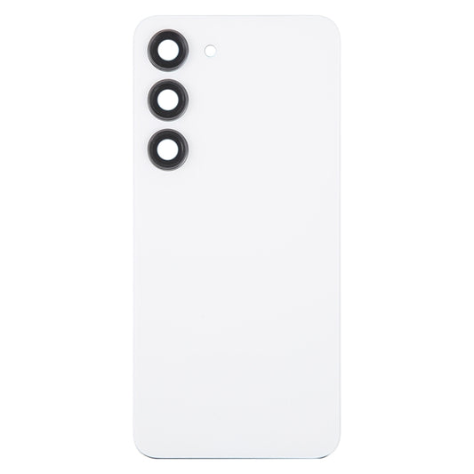 For Samsung Galaxy S23 SM-S911B OEM Glass Battery Back Cover with Camera Lens Cover(White) - by buy2fix | Online Shopping UK | buy2fix