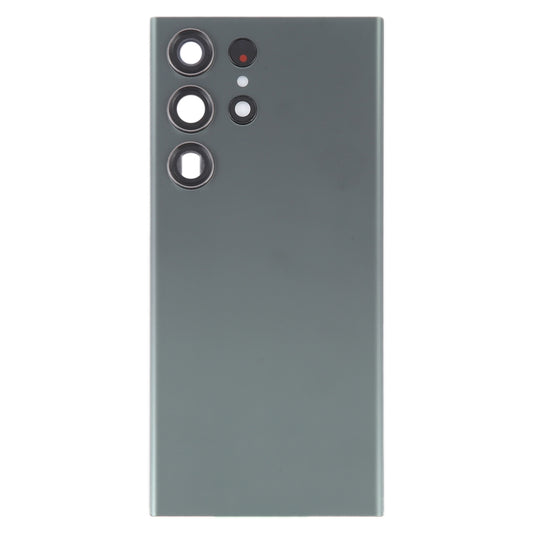 For Samsung Galaxy S23 Ultra SM-S918 Glass Battery Back Cover with Camera Lens Cover(Green) - by buy2fix | Online Shopping UK | buy2fix