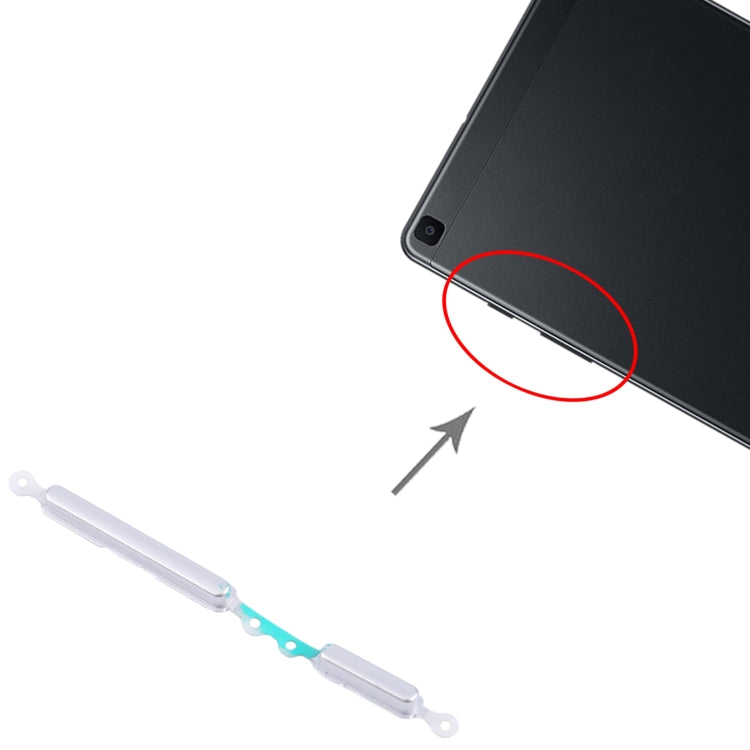 For Samsung Galaxy Tab A 8.0 2019 SM-T290/T295 1set Original Power Button + Volume Control Button (Silver) - Home key & Side Key by buy2fix | Online Shopping UK | buy2fix