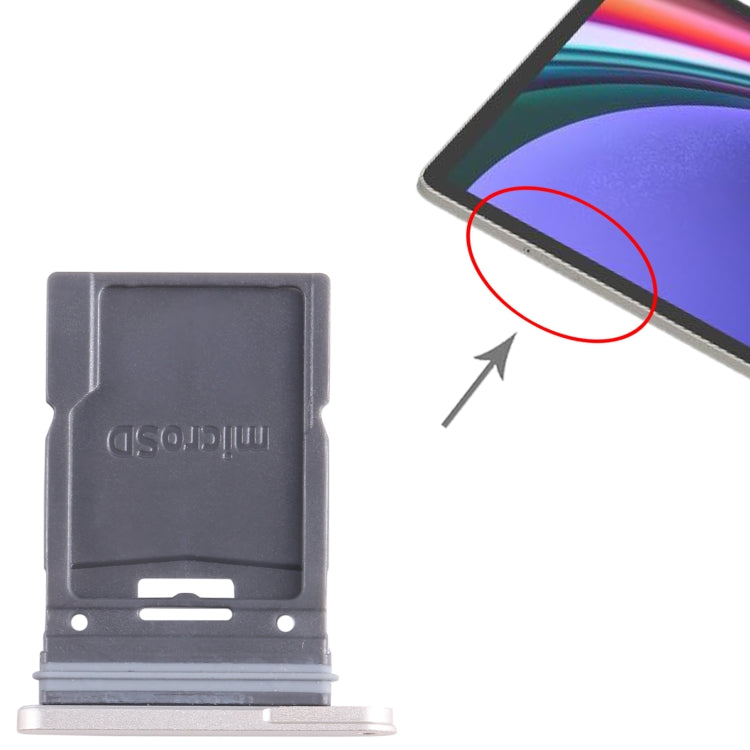 Micro SD Card Tray for Samsung Galaxy Tab S9+ SM-X810 WiFi Edition (Silver) - Card Tray by buy2fix | Online Shopping UK | buy2fix