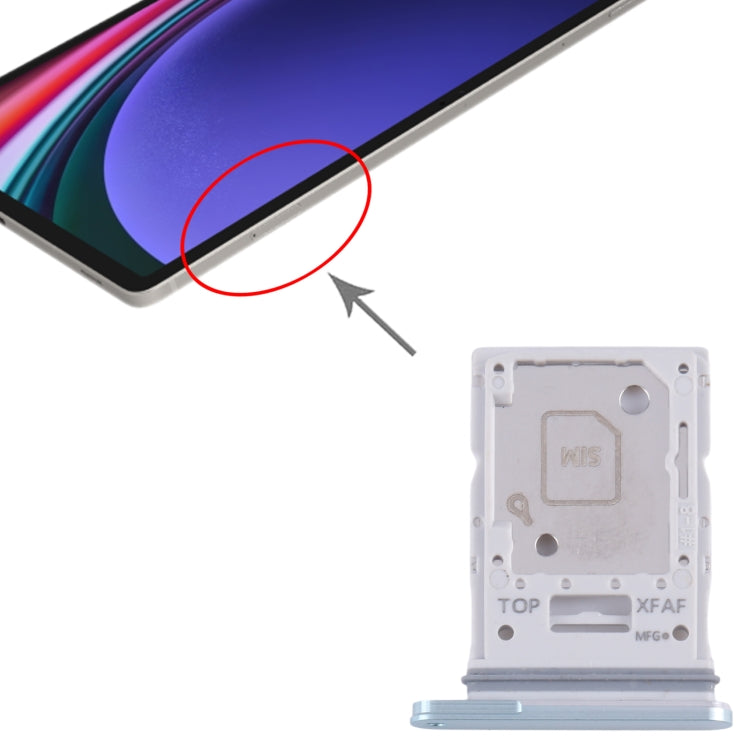 Original SIM + Micro SD Card Tray for Samsung Galaxy Tab S9+ (Green) - Card Tray by buy2fix | Online Shopping UK | buy2fix