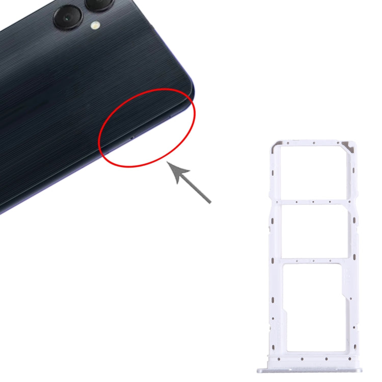 For Samsung Galaxy A05 SM-A055 Original SIM + SIM Card Tray + Micro SD Card Tray (Silver) - Card Tray by buy2fix | Online Shopping UK | buy2fix