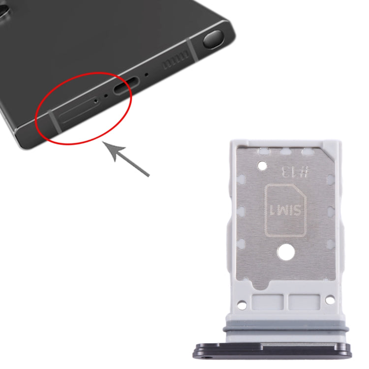 For Samsung Galaxy S24 / S24+ 5G Original SIM + SIM Card Tray (Black) - by buy2fix | Online Shopping UK | buy2fix