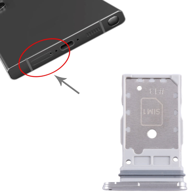 For Samsung Galaxy S24 / S24+ 5G Original SIM + SIM Card Tray (White) - by buy2fix | Online Shopping UK | buy2fix