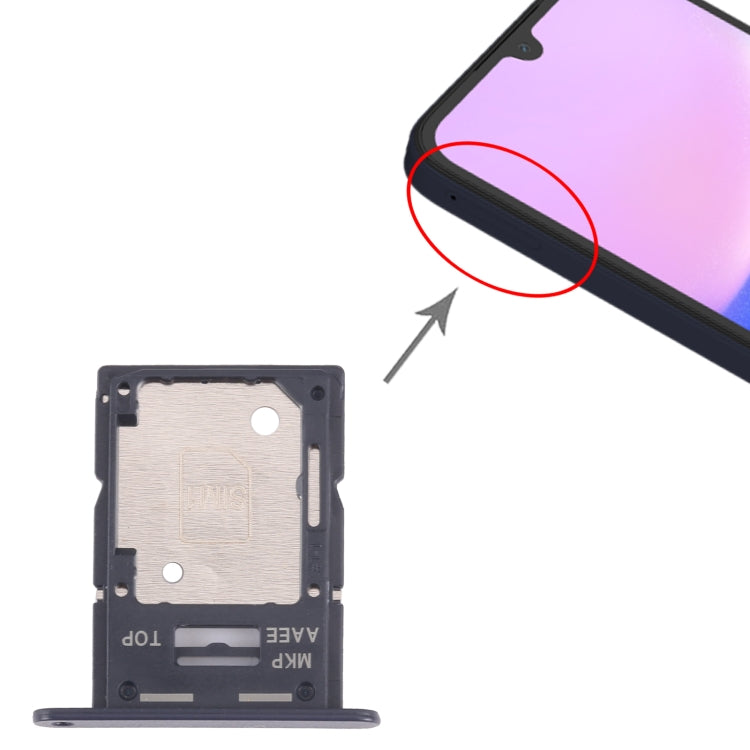 For Samsung Galaxy A15 4G SM-A155F Original SIM Card Tray + SIM / Micro SD Card Tray (Black) - Card Tray by buy2fix | Online Shopping UK | buy2fix