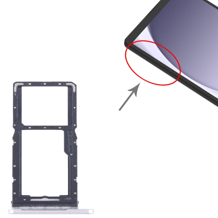 For Samsung Galaxy Tab A9 SM-X115 Original SIM + Micro SD Card Tray (Silver) - Card Tray by buy2fix | Online Shopping UK | buy2fix