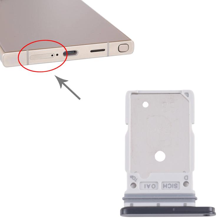 For Samsung Galaxy S25 Ultra SM-S938B Original SIM + SIM Card Tray (Black) - by buy2fix | Online Shopping UK | buy2fix