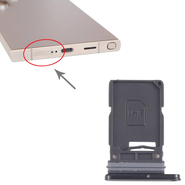For Samsung Galaxy S24 Ultra 5G Original SIM Card Tray (Black) - Card Tray by buy2fix | Online Shopping UK | buy2fix