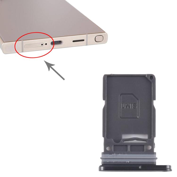 For Samsung Galaxy S25 Ultra SM-S938U US Version Original SIM Card Tray (Black) - by buy2fix | Online Shopping UK | buy2fix