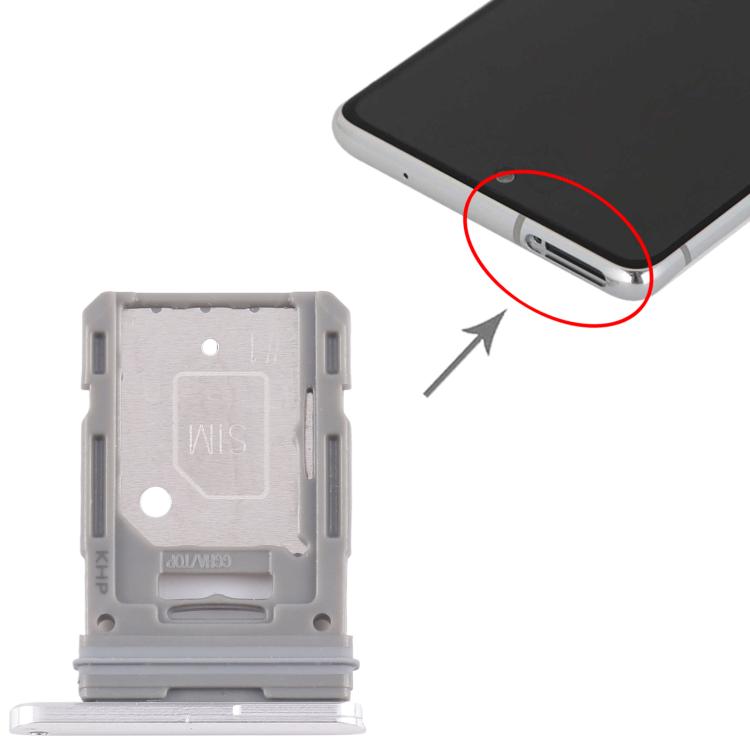 For Samsung Galaxy S20 FE SM-G780F Original SIM Card Tray (Silver) - Card Tray by buy2fix | Online Shopping UK | buy2fix