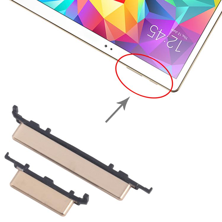 For Samsung Galaxy Tab S 10.5 SM-T800/T805 Original Power Button and Volume Control Button (Gold) - Home key & Side Key by buy2fix | Online Shopping UK | buy2fix