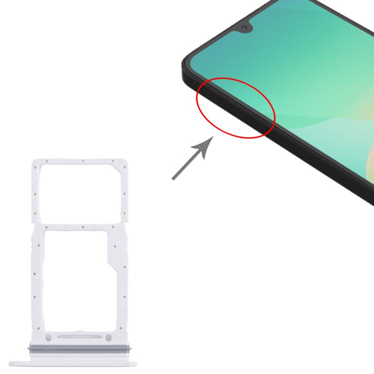 For Samsung Galaxy A26 SM-A266U Original SIM + Micro SD Card Tray (Silver) - Card Tray by buy2fix | Online Shopping UK | buy2fix