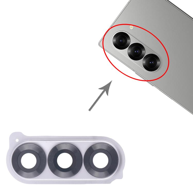 For Samsung Galaxy Z Fold6 SM-F956B Rear Camera Lens Cover (Silver) - Camera Series by buy2fix | Online Shopping UK | buy2fix