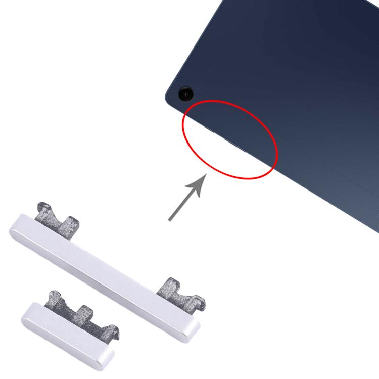 For Samsung Galaxy Tab A9+ SM-X215/X210 Original Power Button and Volume Control Button (Silver) - Home key & Side Key by buy2fix | Online Shopping UK | buy2fix