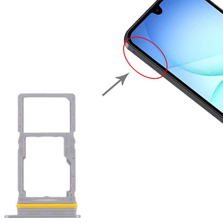 For Samsung Galaxy A17 5G SM-A176B Original SIM + SIM / Micro SD Card Tray (Silver) - Card Tray by buy2fix | Online Shopping UK | buy2fix