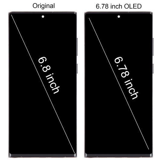 For Samsung Galaxy S22 Ultra 5G SM-S908U US Edition 6.78 inch OLED LCD Screen Digitizer Full Assembly with Frame (Black) - by buy2fix | Online Shopping UK | buy2fix