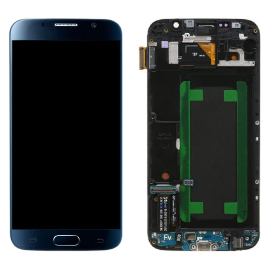Original Super AMOLED LCD Screen For Samsung Galaxy S6 SM-G920F Digitizer Full Assembly with Frame (Blue) - LCD Screen by buy2fix | Online Shopping UK | buy2fix
