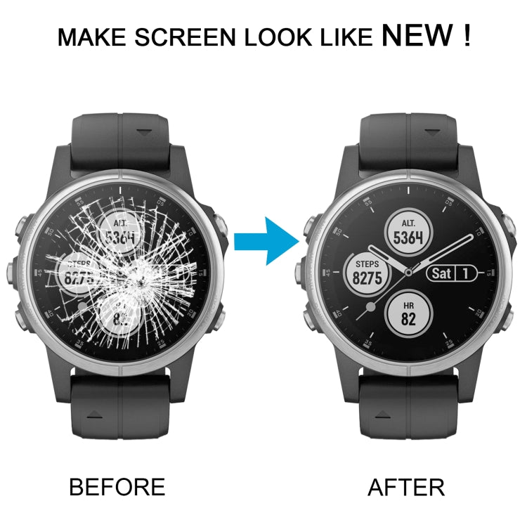 LCD Screen and Digitizer Full Assembly With Frame for Garmin Fenix 5S Plus Sapphire Version(Silver) by buy2fix